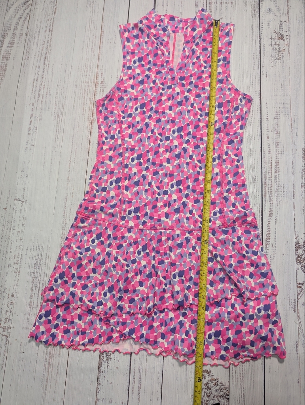 EA Athletic Tennis Golf Dress Pink Purple Abstract Brushstroke Size 3 (Medium) - Picture 11 of 12